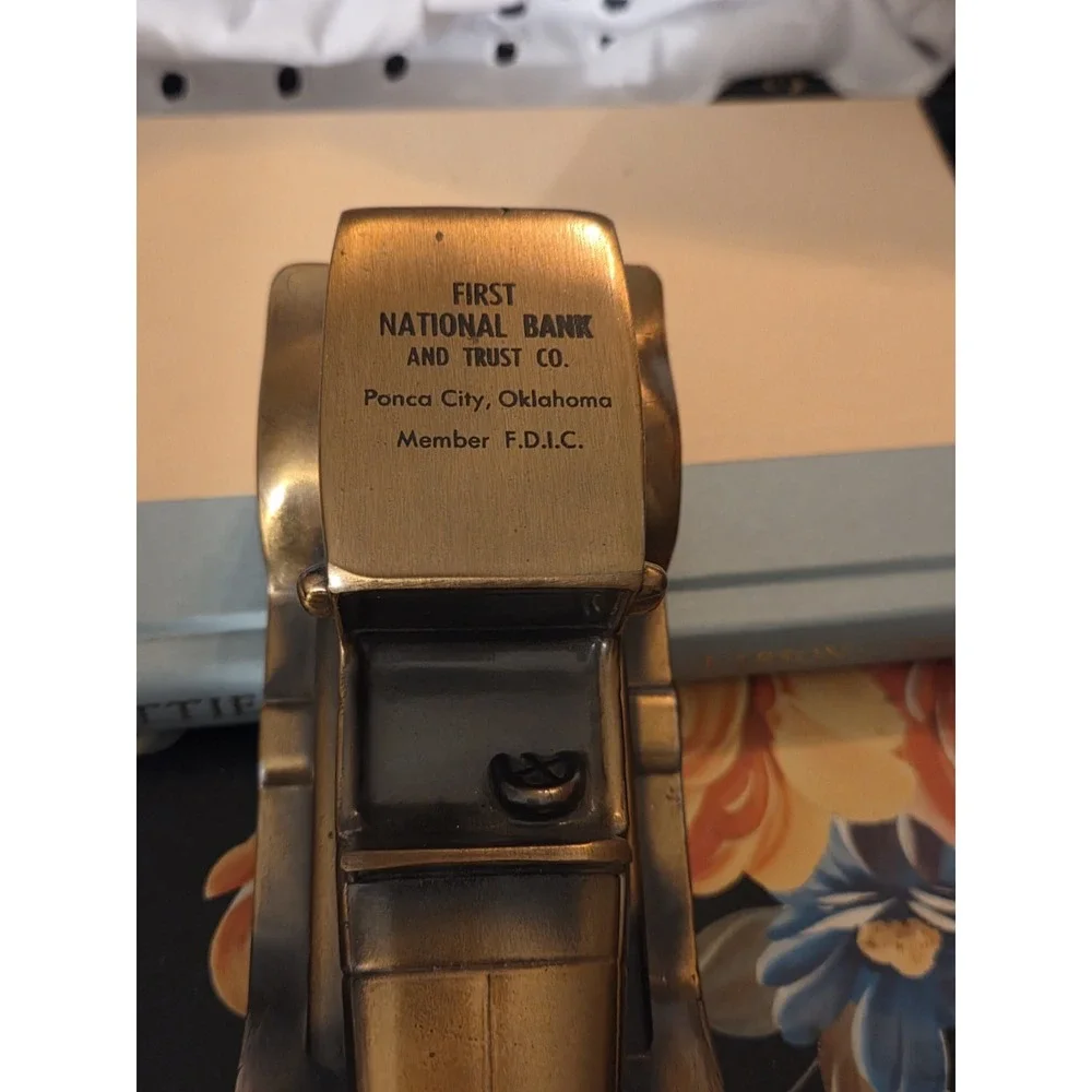 1927 Lincoln Brougham Coin Bank Antique Autos Original Box Vintage